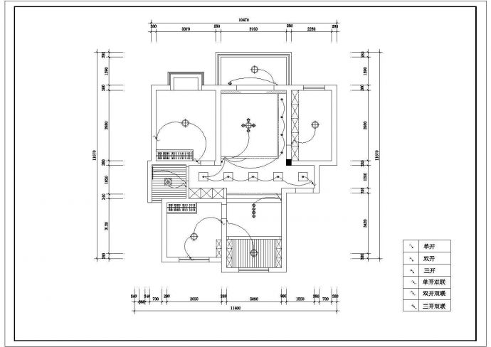 百平米大户型室内家装设计施工图纸_图1