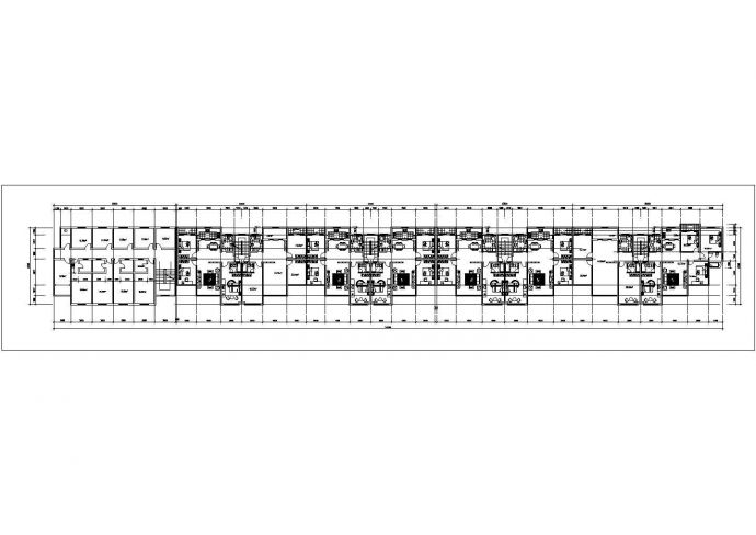 4500平米左右7层框架结构商住楼平立剖面设计CAD图纸（底层商铺）_图1