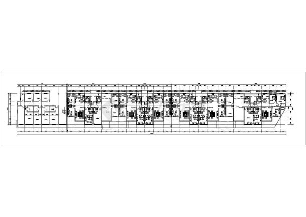 4500平米左右7层框架结构商住楼平立剖面设计CAD图纸（底层商铺）-图二
