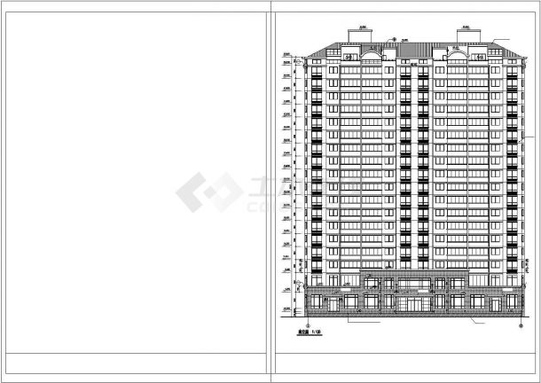 某高层住宅楼全套建筑设计全套完整大样图CAD平面图-图二