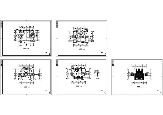 17x12m四层双拼别墅建筑CAD平面图_图1