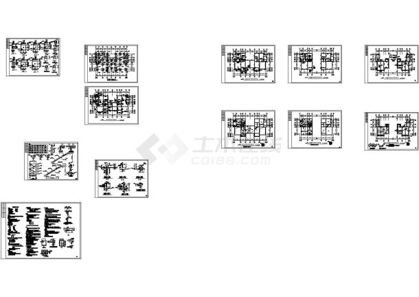 三层新农村别墅结构设计CAD图纸-图一