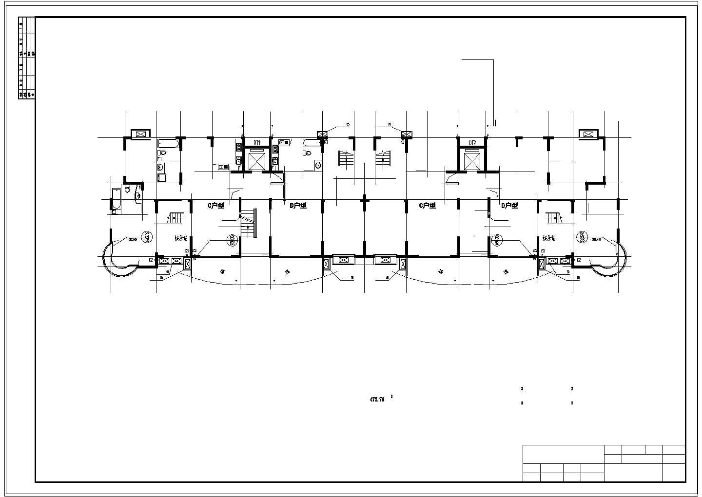 土木工程毕业设计_某9000平左右10层住宅楼全套cad毕业设计（含建筑图、结构图）