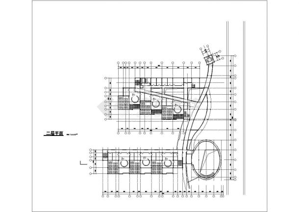 某地社区三层幼儿园建筑cad设计图-图二