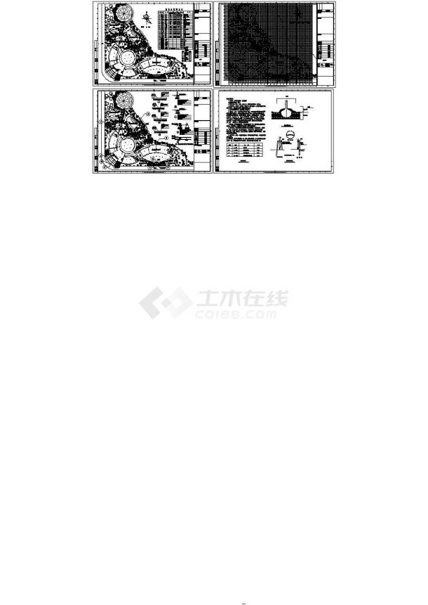 某图文中心景观设计套图 cad版-图一