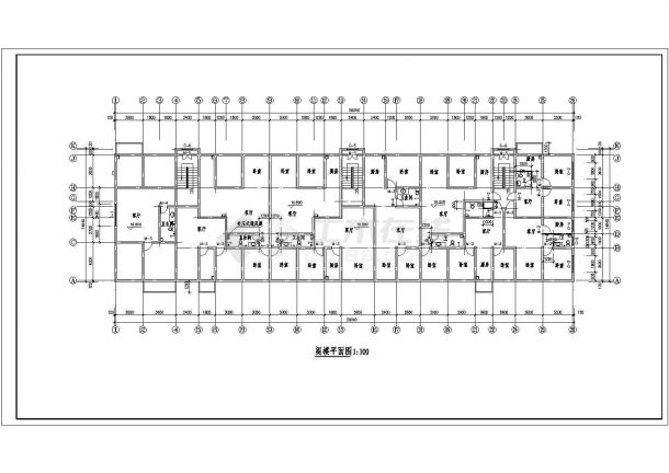 太原市太航小区7层砖混结构住宅楼全套平面设计CAD设计图-图二
