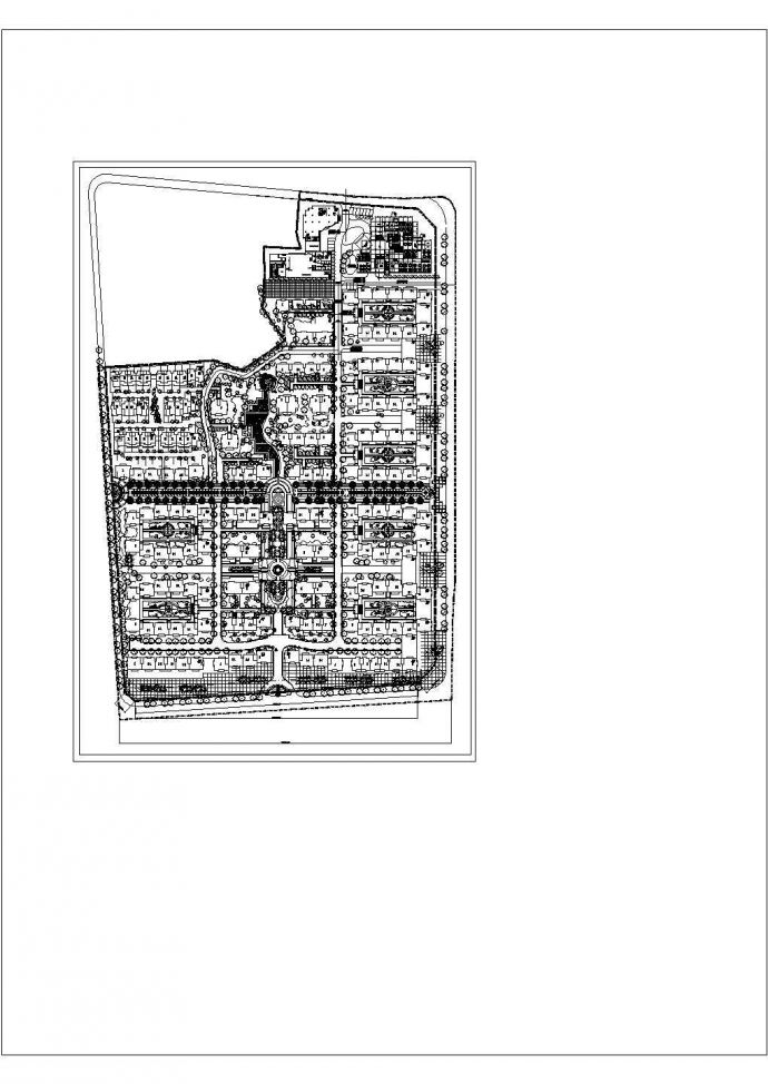 某住宅小区规划 总平面CAD图纸设计_图1