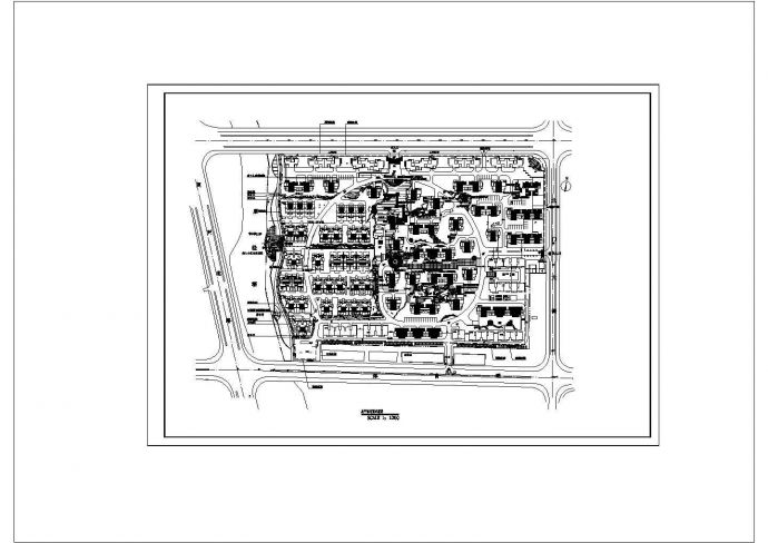 小区规划总平面布置示意图1张CAD图纸设计_图1