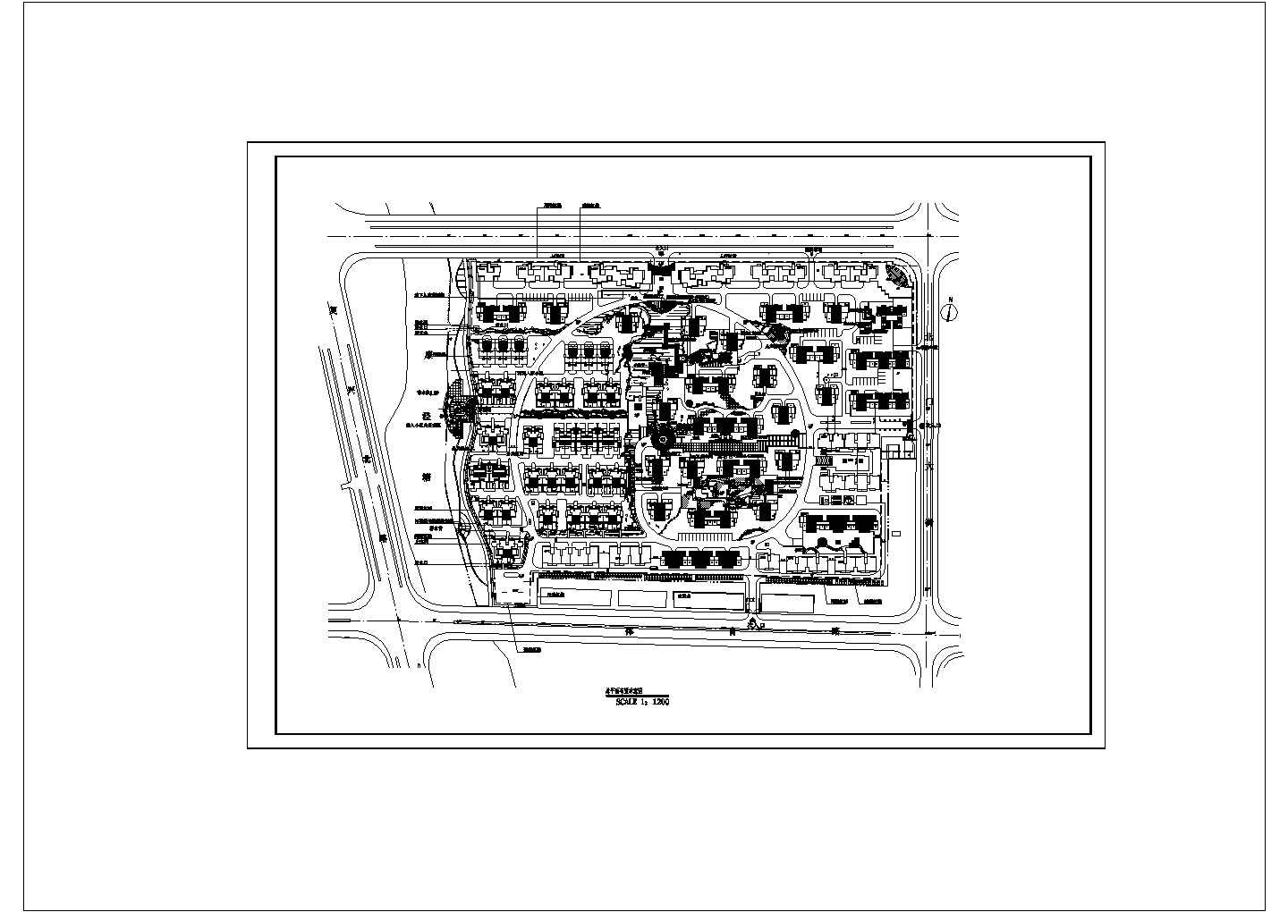 小区规划总平面布置示意图1张CAD图纸设计