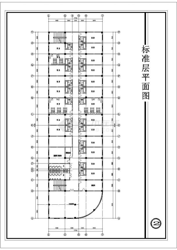 某小高层剪力墙结构欧式宾馆设计cad建筑方案图（甲级院设计）-图一