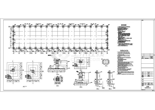 35m结构式门式钢结构工程CAD图纸-图二