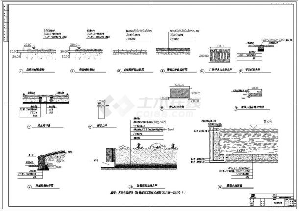 某地小区屋顶花园景观设计cad施工图-图二