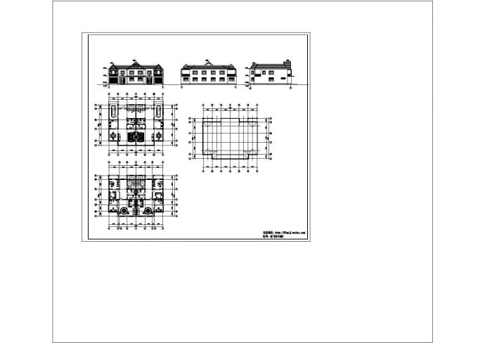 2层双拼别墅建筑方案设计图_图1