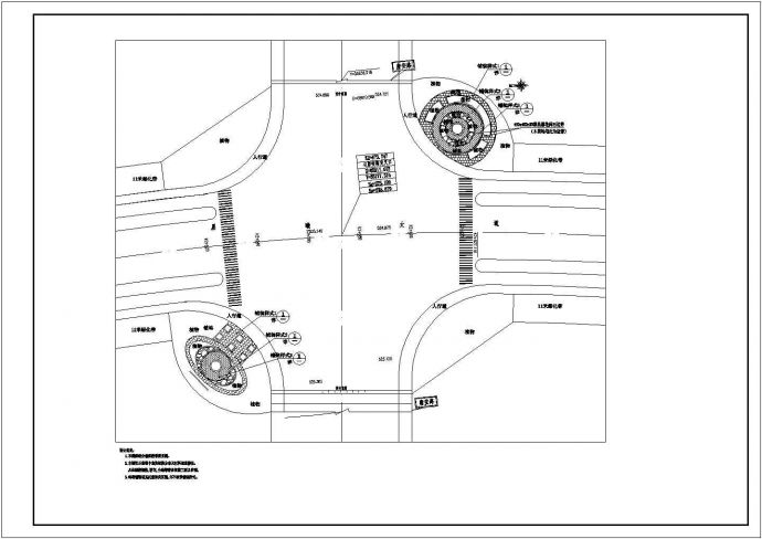 某城市道路B标段绿化竣工图CAD图纸_图1