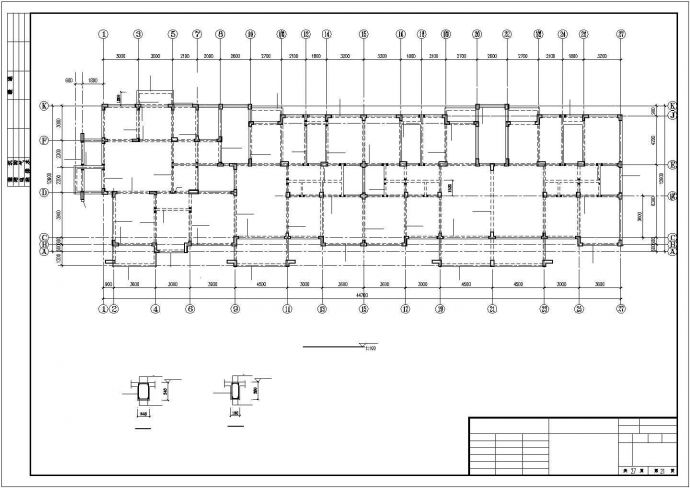 异形框架柱结构建筑设计全套完整大样图CAD平面图_图1