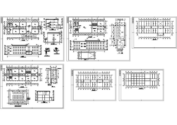 某三层砖混结构综合教学楼建筑方案图（高11米）._图1