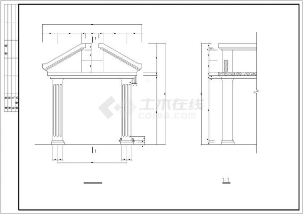 某别墅样板房CAD建筑平面设计图竣工图-图二