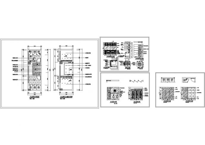 某公司办公楼卫生间CAD设计参考图_图1