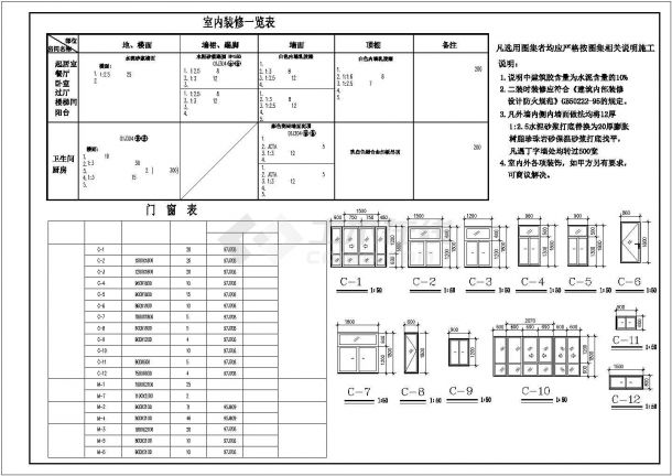 某小学职工住宅楼改造CAD建筑平面设计图-图二