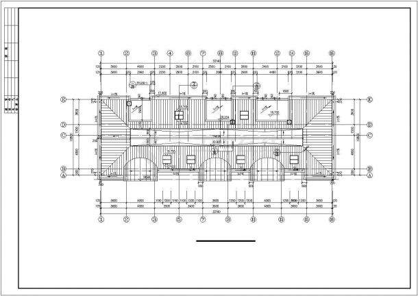 某安置小区2800平米五层砖混结构住宅楼建筑设计CAD图纸（含阁楼）-图一