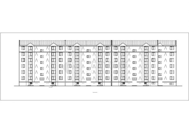 5100平米6层砖混结构住宅楼全套建筑设计CAD图纸（含车库层）-图二
