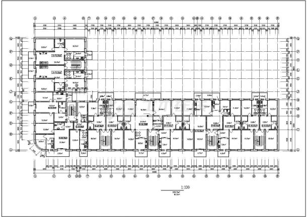 7000平米左右7层框架结构住宅楼平立剖面设计CAD图纸（含阁楼和车库）-图一