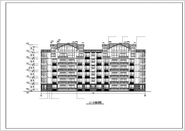 3800平米左右6层框混结构住宅楼其他建筑设计CAD图纸（六层为复式）-图一