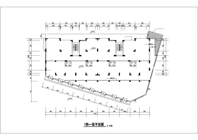 公主岭市正阳街某社区7层砖混结构住宅楼建筑设计CAD图纸（含阁楼）_图1