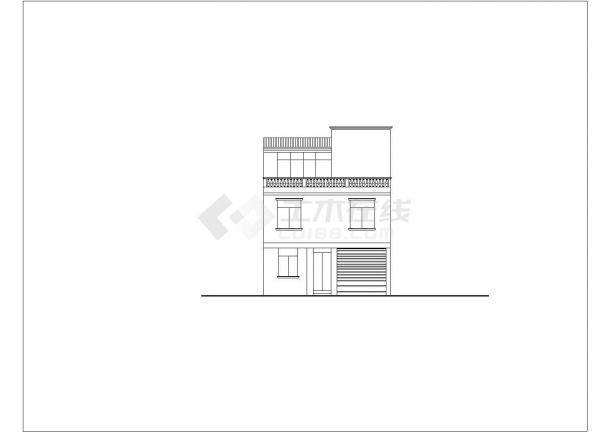沈阳市浑南区某度假村3层民居楼平立面设计CAD图纸-图二