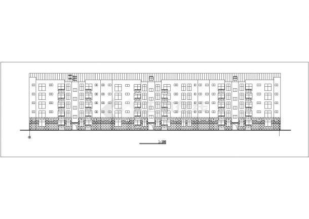 某六层框混结构住宅楼平立剖面设计CAD图纸（含阁楼层）-图二