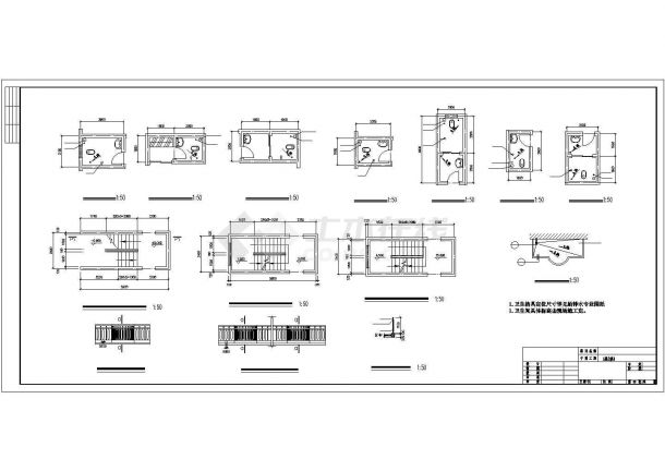 某社区3层框架结构住宅楼全套建筑设计CAD图纸-图二