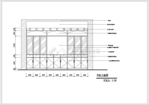 某欧式住宅装修设计施工CAD图-图二