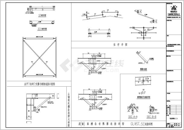 南靖钢结构厂房工程设计CAD图-图二