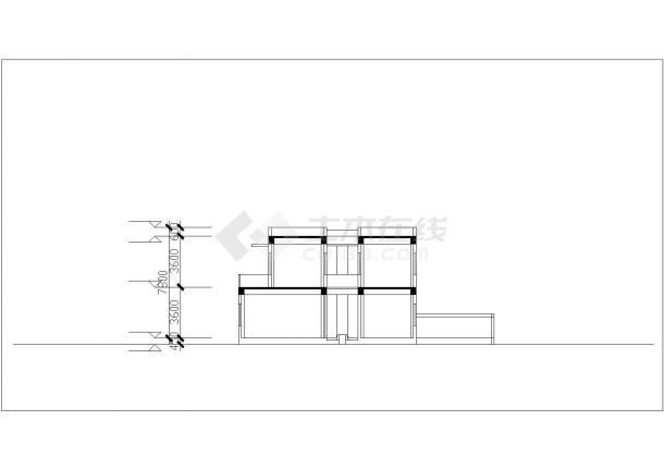 扬州市海岸家园小区2层别墅平立面设计CAD图纸（三种组合方案）-图二