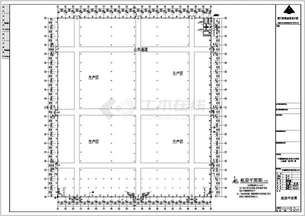 鹏康电机有限公司钢结构厂房设计CAD图-图二