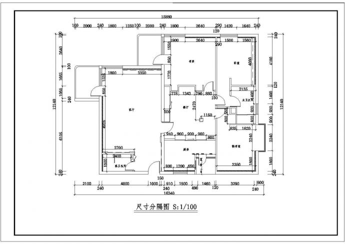 经典联排别墅室内装修CAD基础参考图_图1