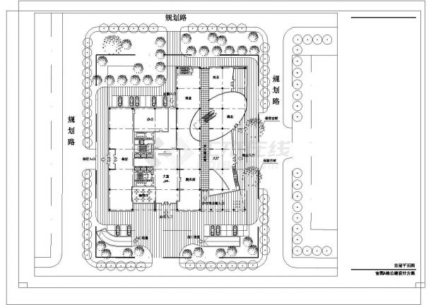 某官园综合楼建筑设计方案图-图二