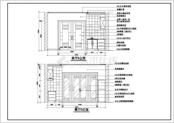 经典住宅楼室内装修设计施工CAD图-图一