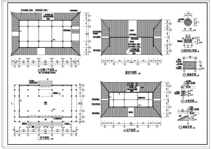 一套完整的古建设计CAD施工图纸_图1