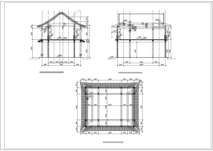 中式外观建筑cad设计施工图纸_图1