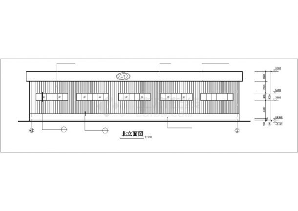 北京现代汽车海潮特约销售服务店建筑设计施工图-图一