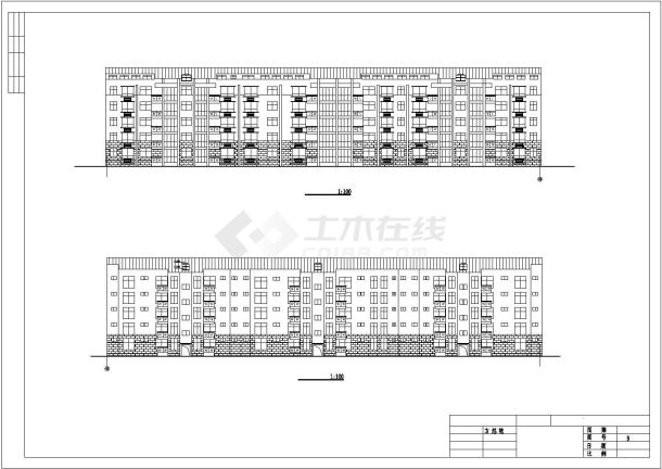 某五层板式住宅楼建筑施工设计CAD图纸 内含设计说明-图一