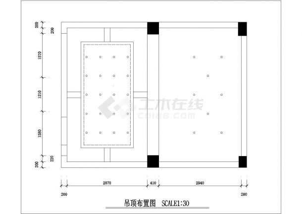 某小型服装店建筑设计cad施工图-图一