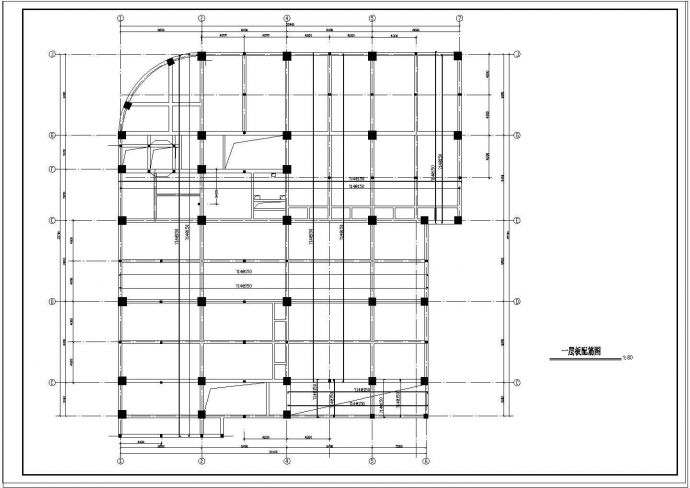 某框架结构商厦结构设计cad施工图_图1