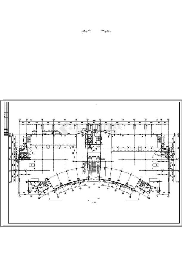 某地商业综合楼建筑设计施工cad图纸-图一