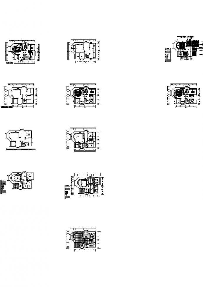 某望海别墅9幢一层设计CAD图_图1