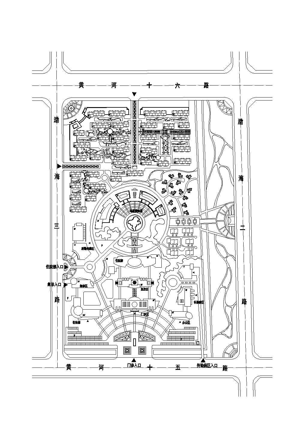 某大型医院规划设计CAD总图