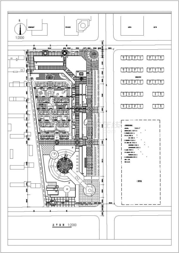 基地占地133000平方米小区规划 总平面图（cad版本，dwg格式）-图二