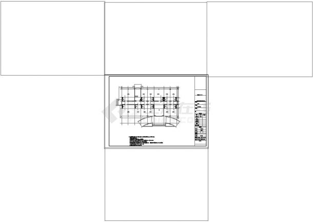 [安徽]四层砖混结构老年公寓（敬老院）建筑及结构cad施工图纸-图二