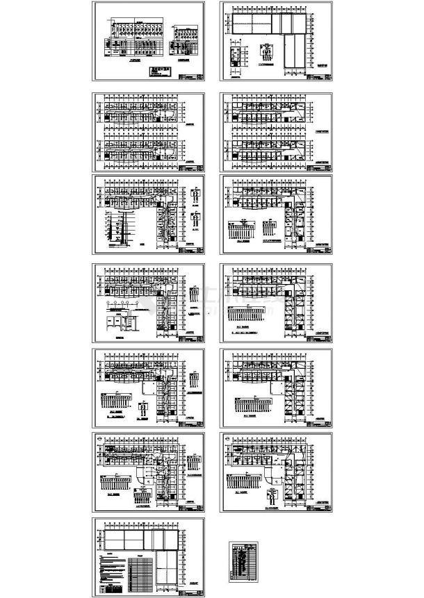 六层病房楼电气施工cad图,共二十三张-图二